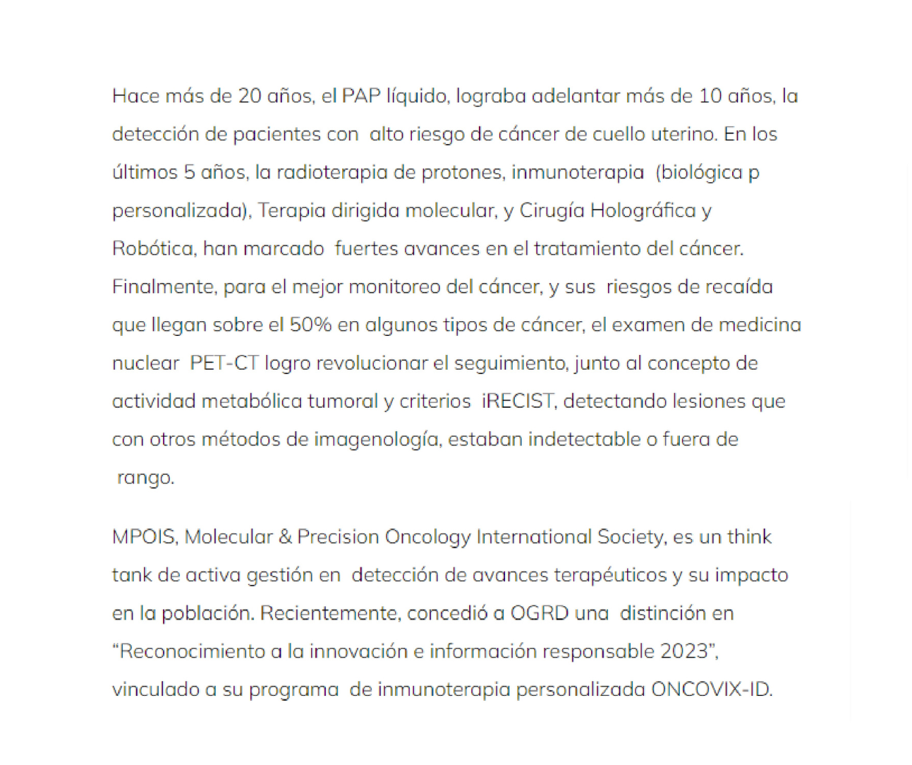 Colombia avanza en la prevención y tratamiento del cáncer Oncocit